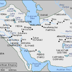 The Parthian Empire at its greatest extent