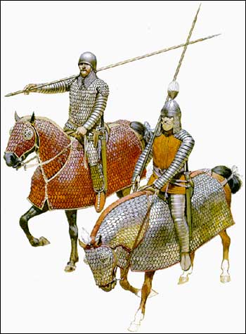 Parthian cataphracts.- the light cavalry