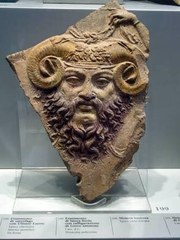The Roman god, Jupiter Ammon, with ram's horns