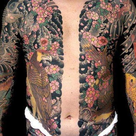 A Japanese bodysuit tattoo